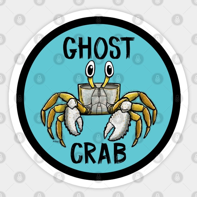 Ghost Crab Sticker by mcillustrator